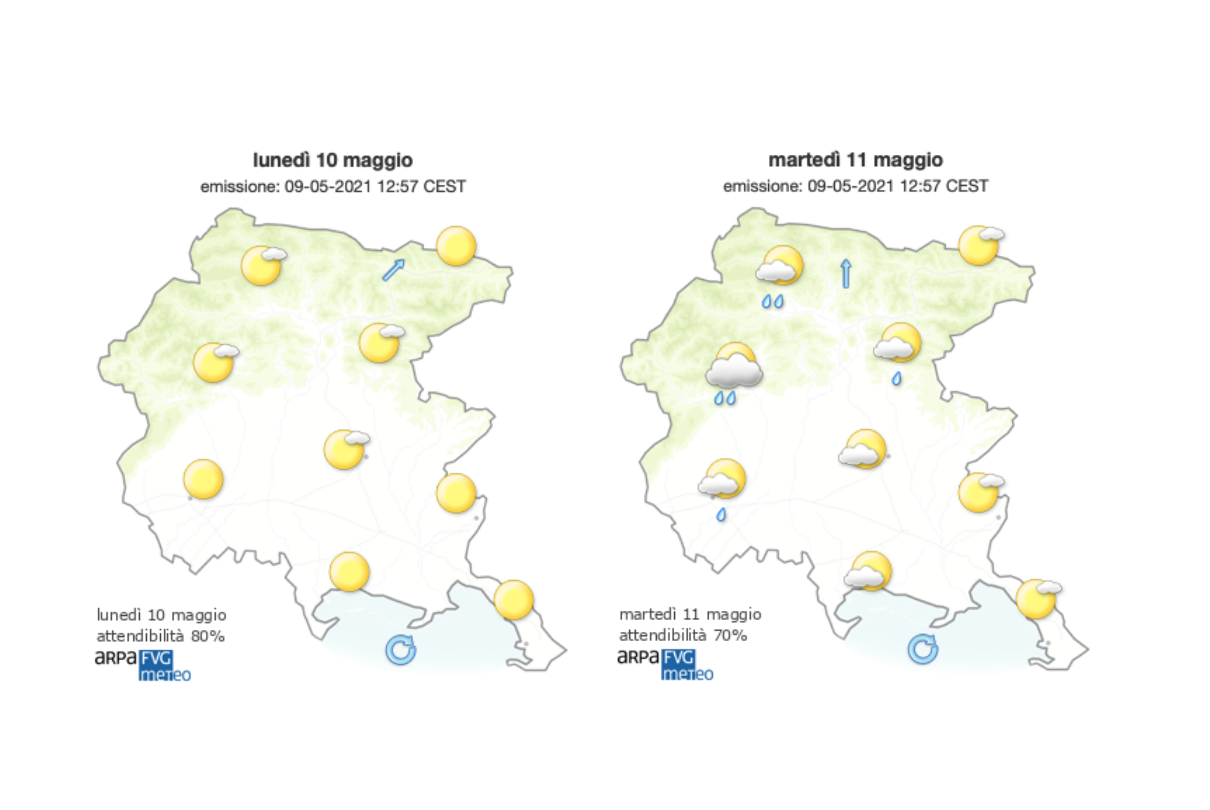 Immagine per Splende il sole sull'inizio settimana del Goriziano, aspettando il ritorno della pioggia